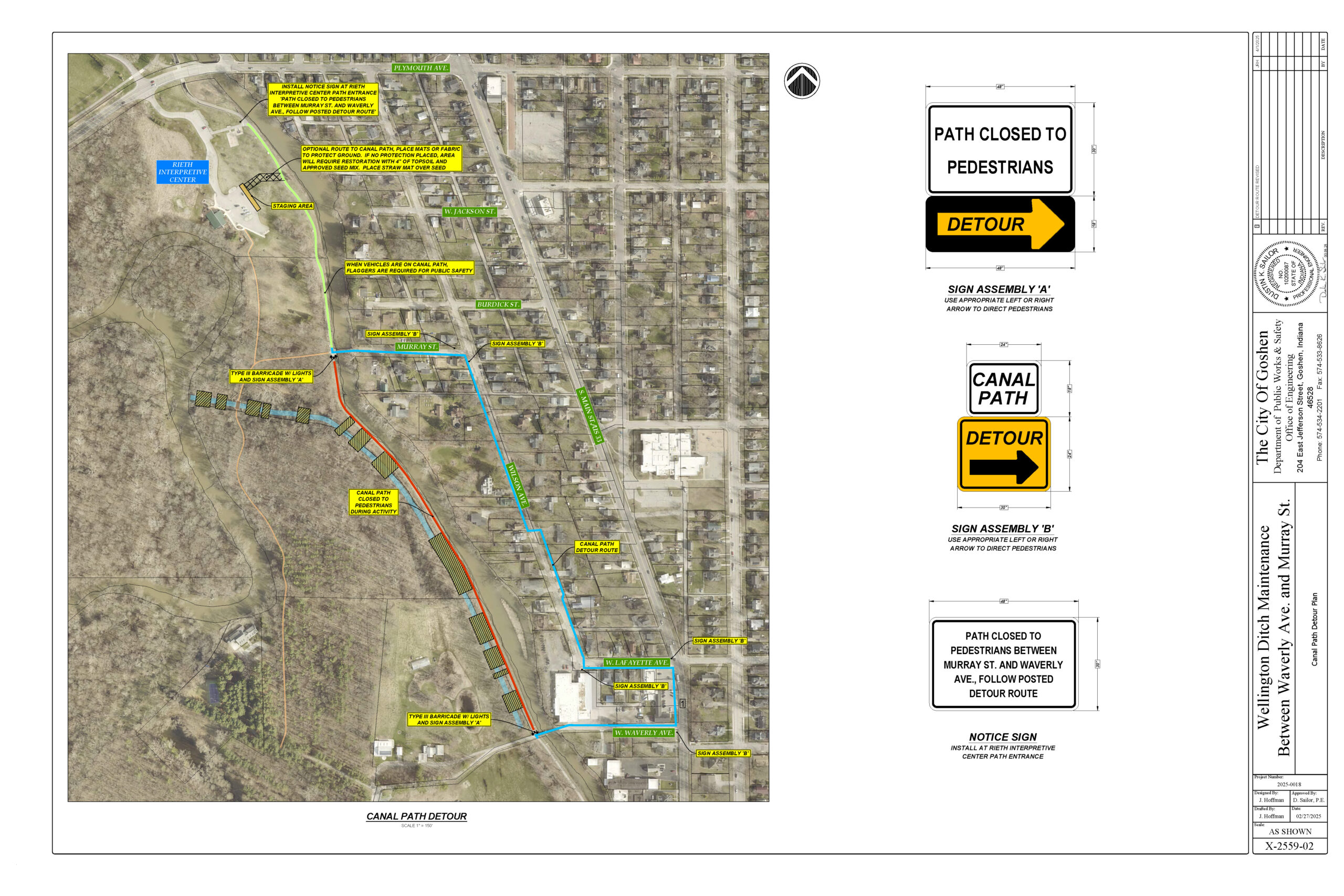 Stretch of Millrace Canal Path will close for ditch work