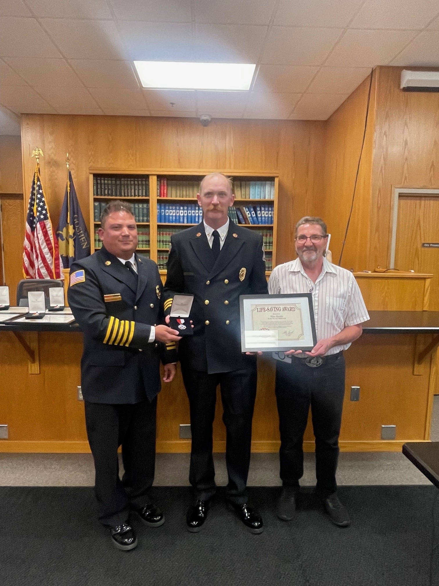 Goshen firefighters honored with lifesaving awards for heroic efforts